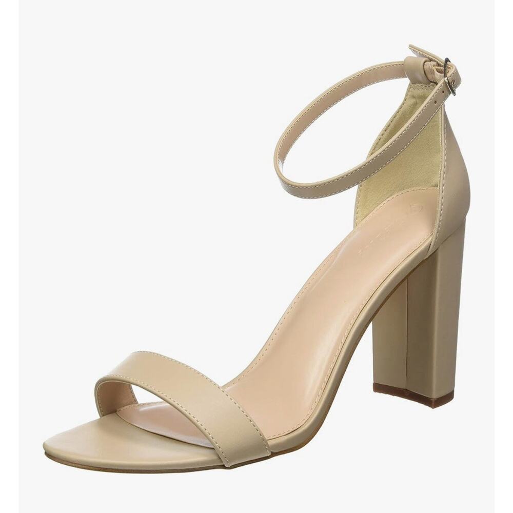 The Drop Women's Rebecca Heels Bone Faux Leather Size 10